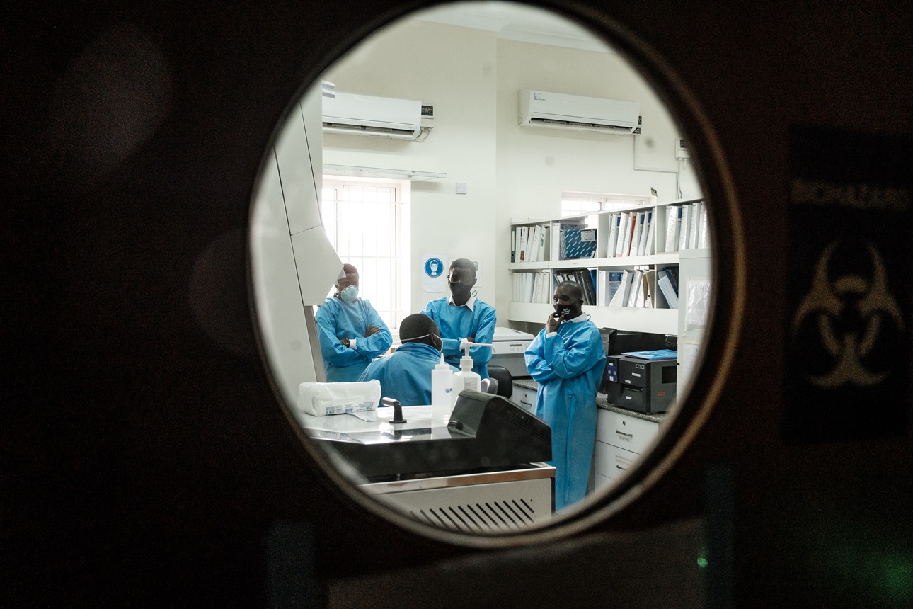 The sample collection lab at the Uganda Virus Research Institute (UVRI) in Entebbe, Uganda, on January 21, 2022. 