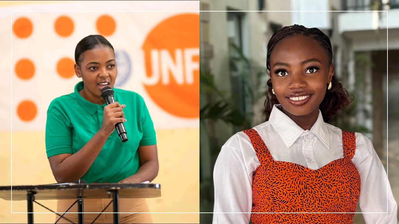 Faith Malenga of Malawi (left) and Liz Lum of Cameroon (right)