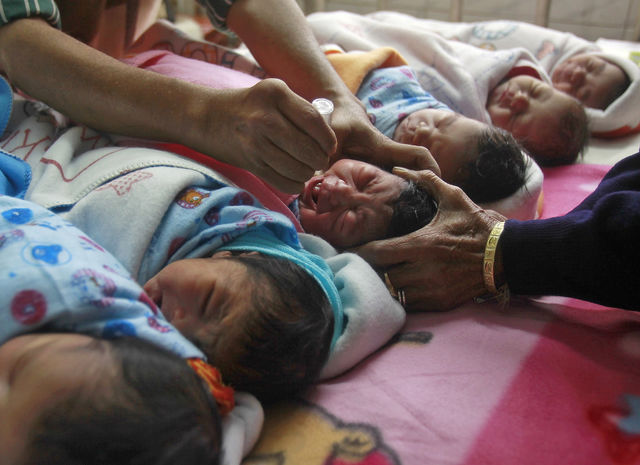 Just over 75 percent of India's infants are fully vaccinated.