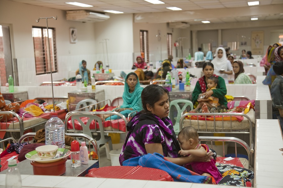 Patients at ICDDR,B Dhaka Hospital.