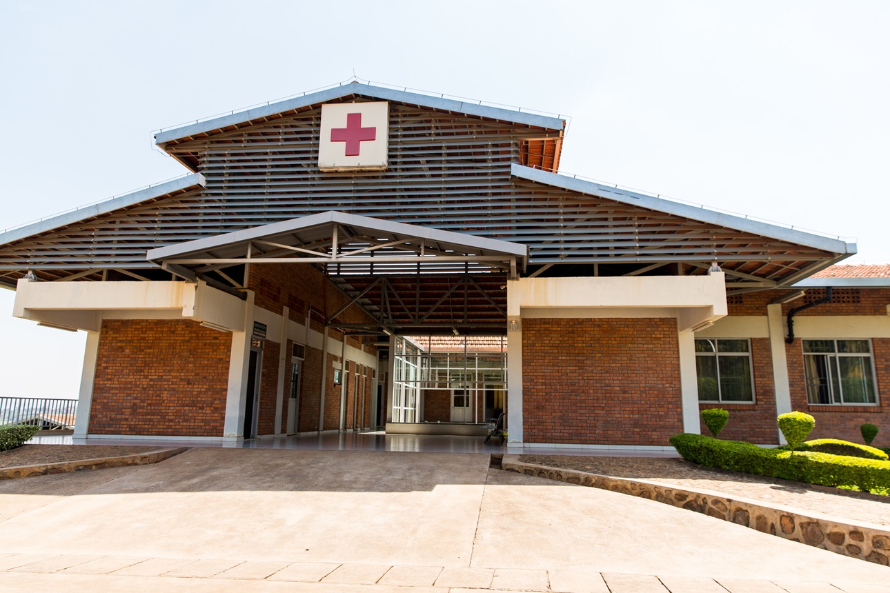 Exterior view of Masaka Hospital in the Kicukiro district of Kigali, Rwanda on June 28, 2018.